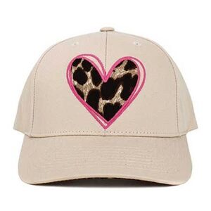 2/$30 Ladies Stone Leopard Heart Hat